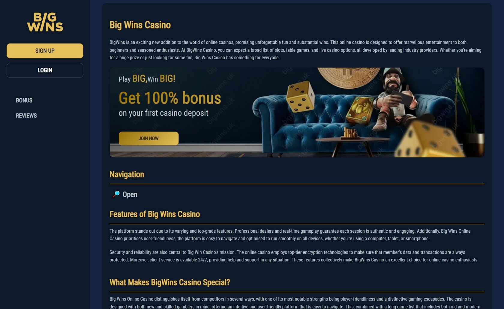 BigWins Gambling Establishment Login